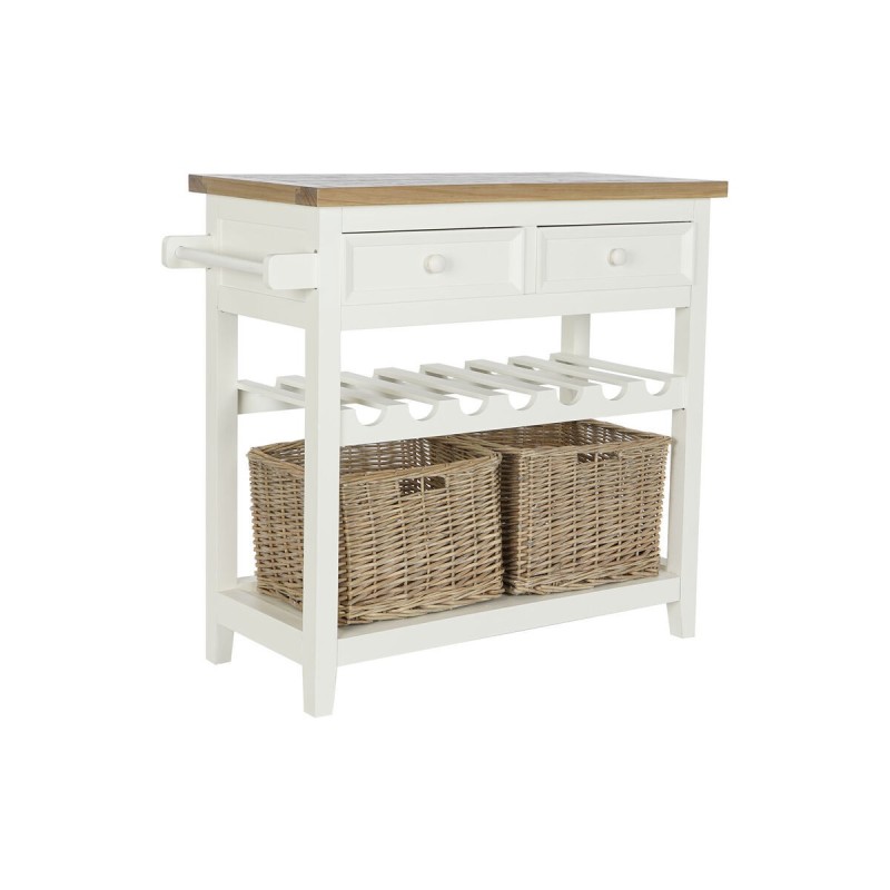 Console DKD Home Decor Beige osier Bois de paulownia 88 x 38 x 80 cm