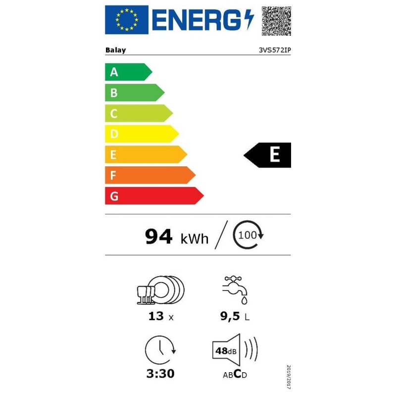 Lave-vaisselle Balay 3VS572IP 60 cm