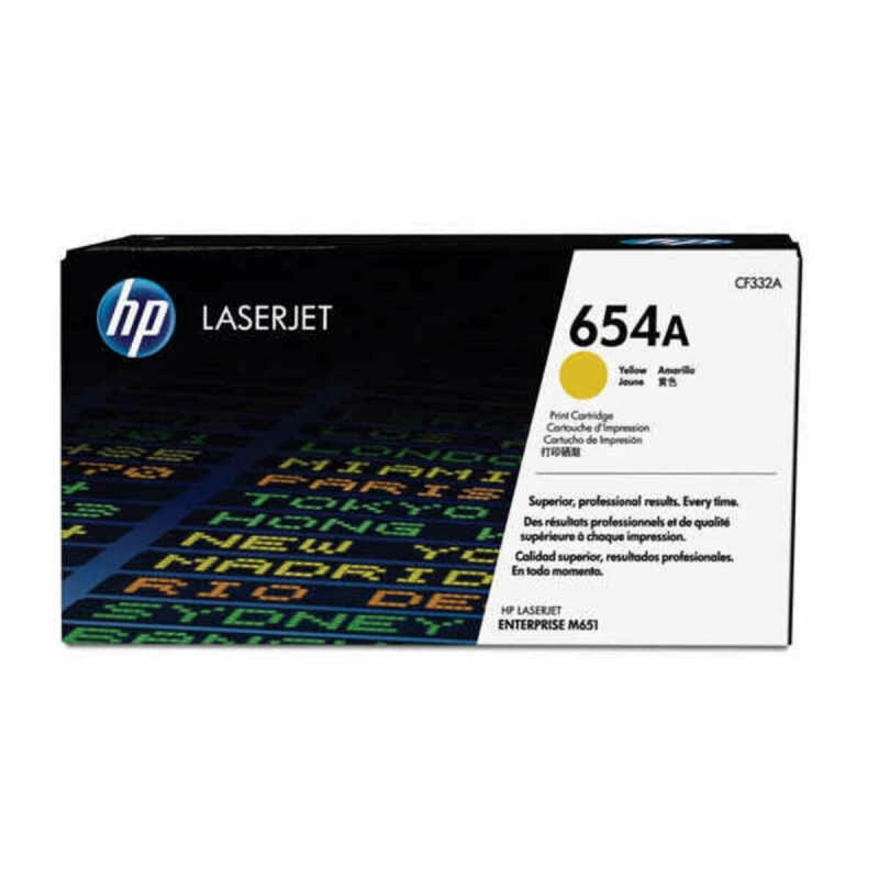 Toner original HP 654A Jaune