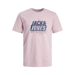 T-shirt à manches courtes homme Jack & Jones JCOMAP SUMMER LOGO 12257908 Rose