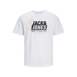 T-shirt à manches courtes homme Jack & Jones LOGO TEE SS 12252376 Blanc