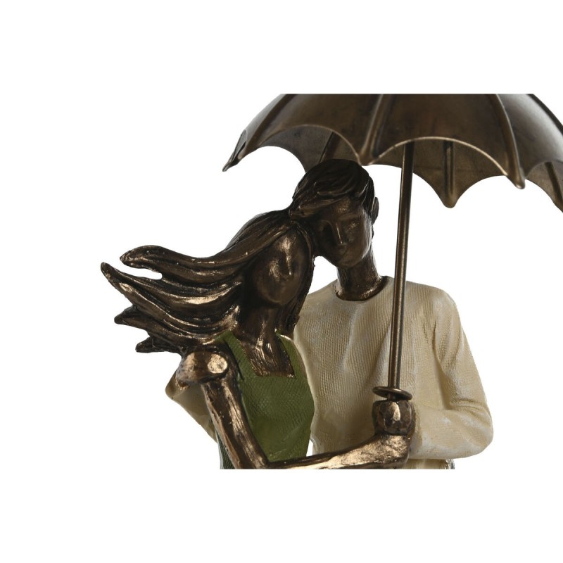 Figurine Décorative Home ESPRIT Vert Doré Couple 12