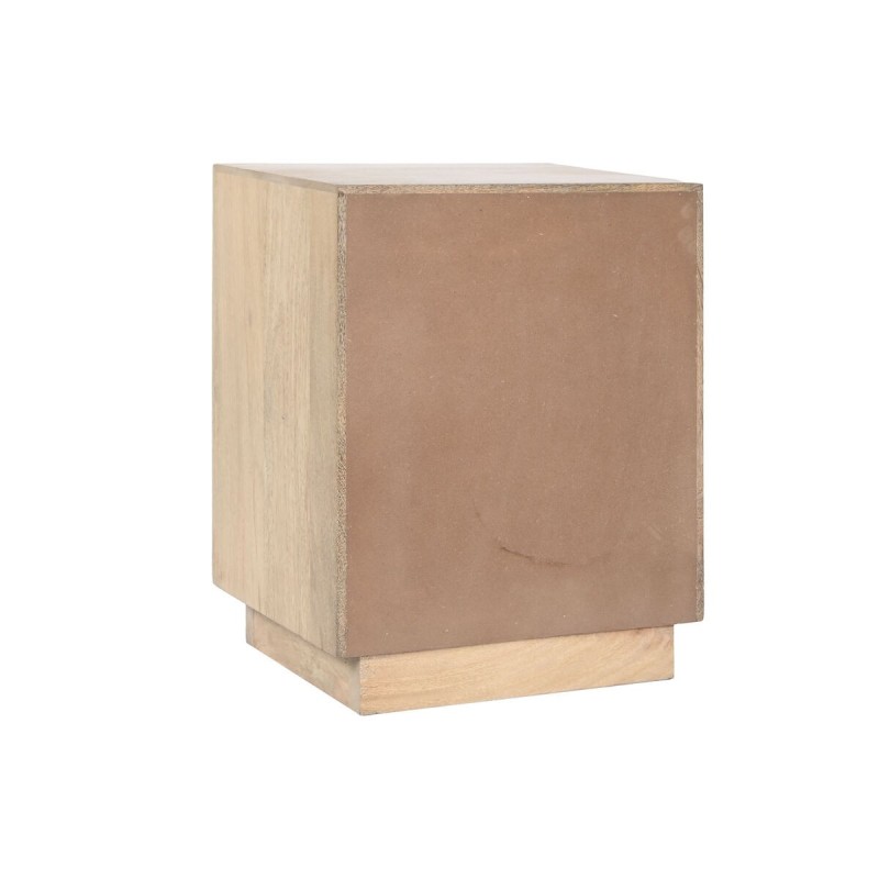 Table de Nuit Home ESPRIT Naturel Verre Bois de manguier 45 x 35 x 57 cm