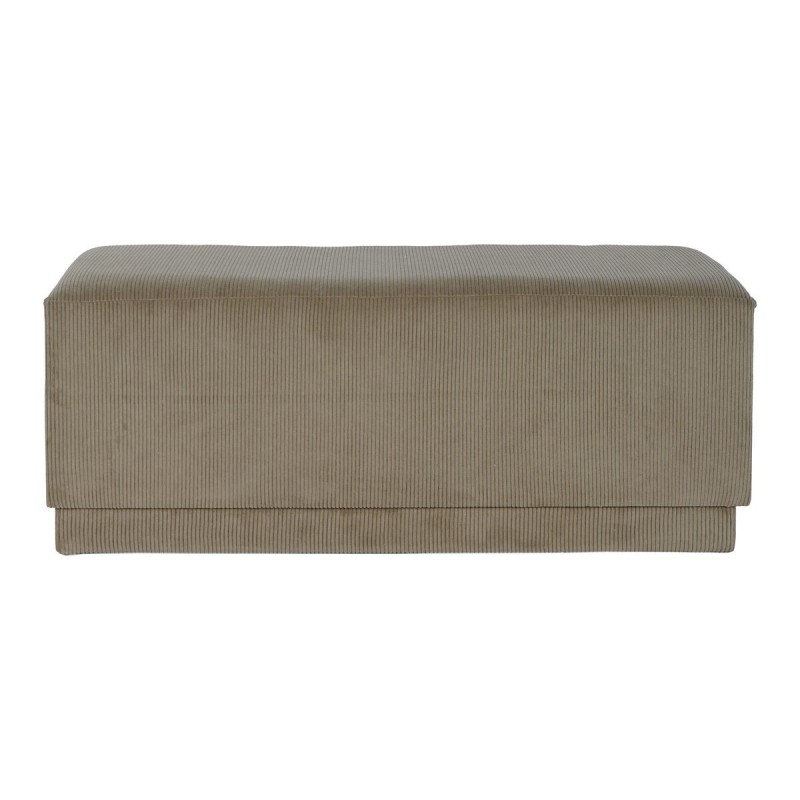 Banquette DKD Home Decor Marron Polyester Bois MDF 100 x 40 x 40 cm