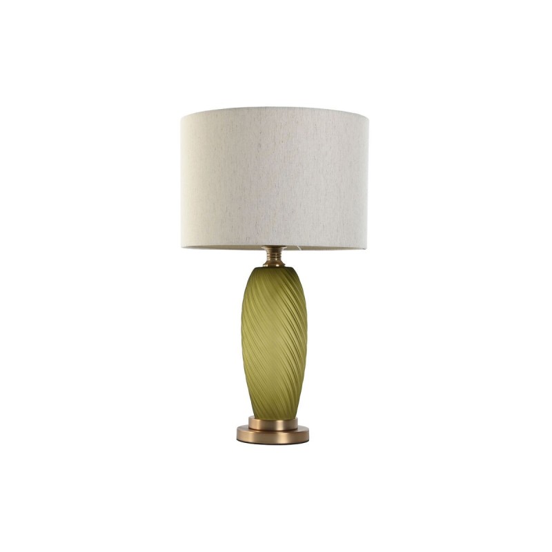 Lampe de bureau Home ESPRIT Vert Beige Doré Verre 50 W 220 V 36 x 36 x 61 cm