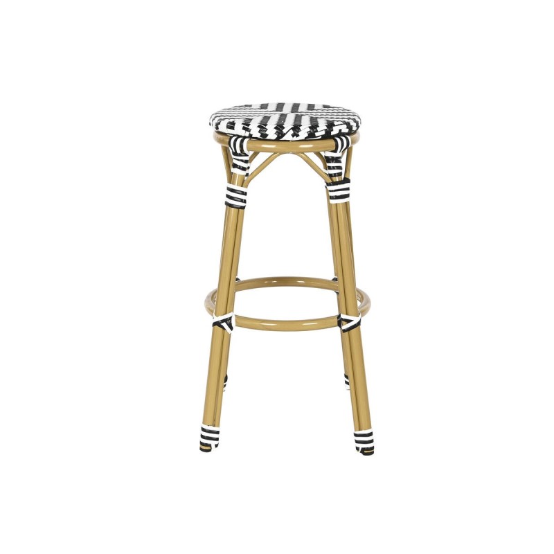 Tabouret Home ESPRIT Bicolore Métal rotin synthétique 39