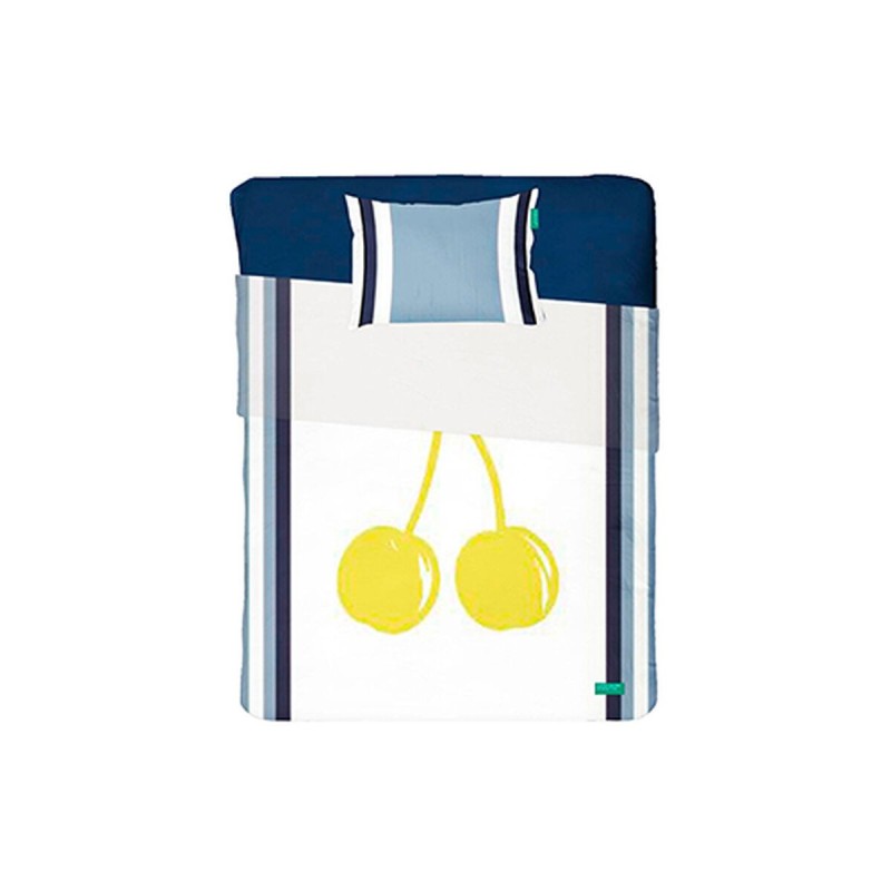 Jeu de draps Benetton Jaune Bleu Cerises 3 Pièces