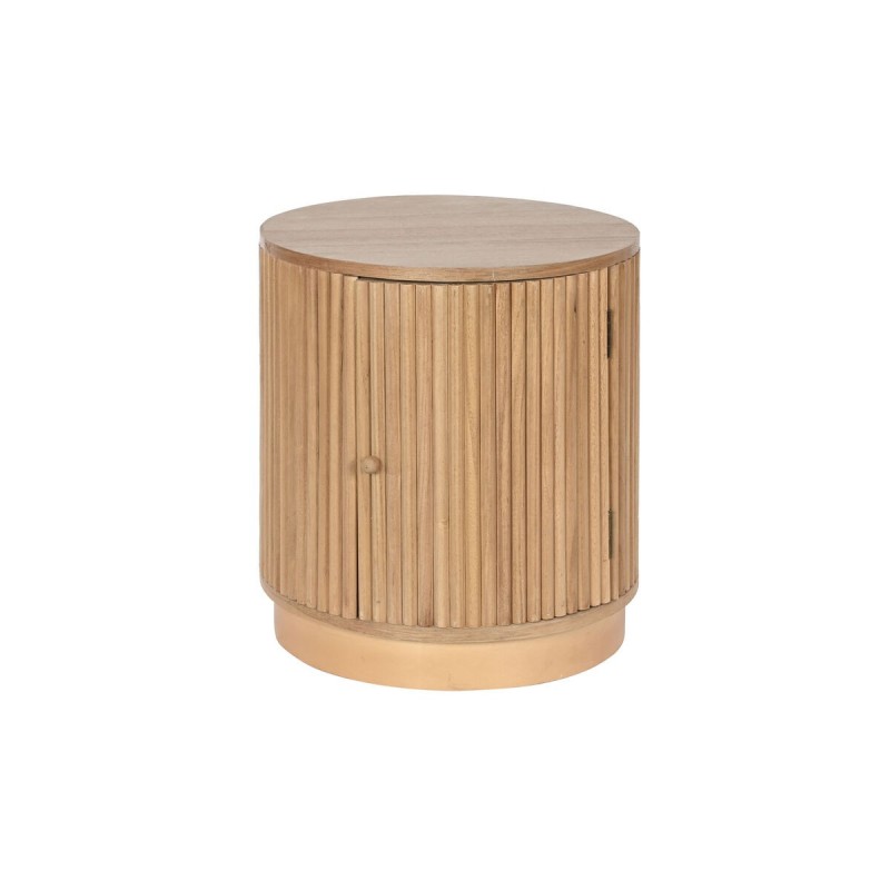 Table de Nuit Home ESPRIT Naturel Bois de paulownia Bois MDF 43 x 43 x 48 cm