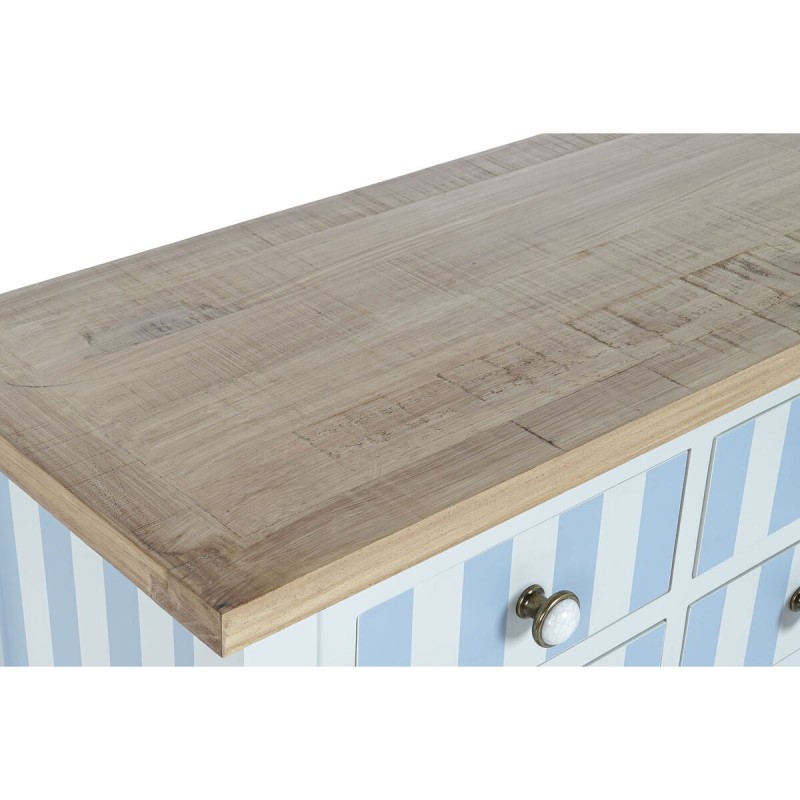 Console Home ESPRIT Bleu Blanc Bois de paulownia 103 x 35 x 80 cm