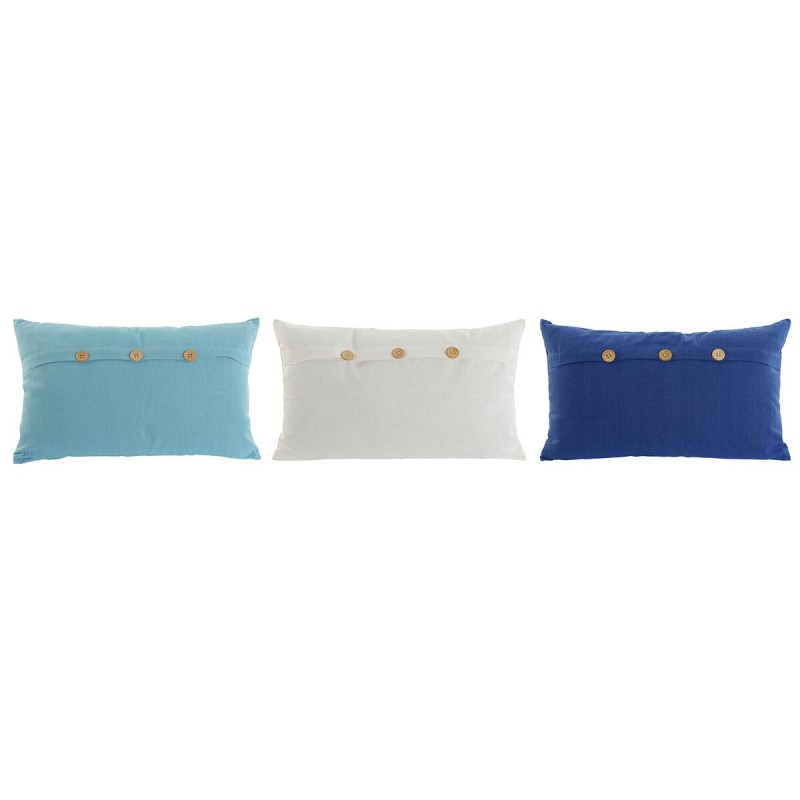 Coussin Home ESPRIT Bleu Blanc Bleu ciel méditerranéen 50 x 15 x 30 cm (3 Unités)