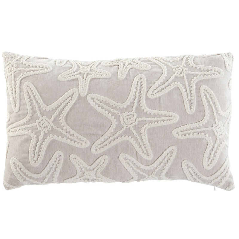 Coussin Home ESPRIT Blanc Beige méditerranéen Étoile de mer 60 x 10 x 35 cm