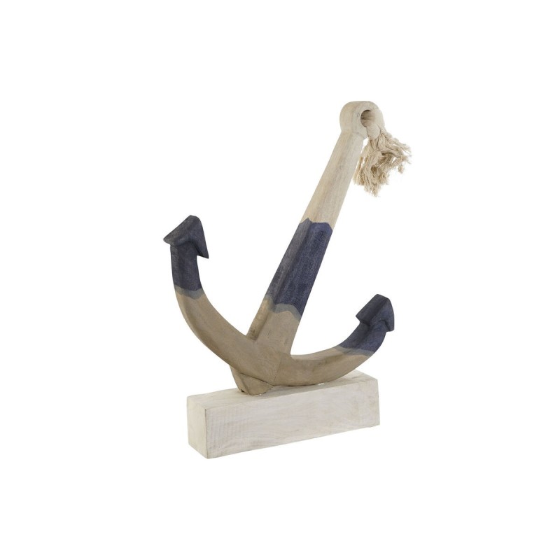 Figurine Décorative Home ESPRIT Bleu Blanc Gris Ancre méditerranéen 37