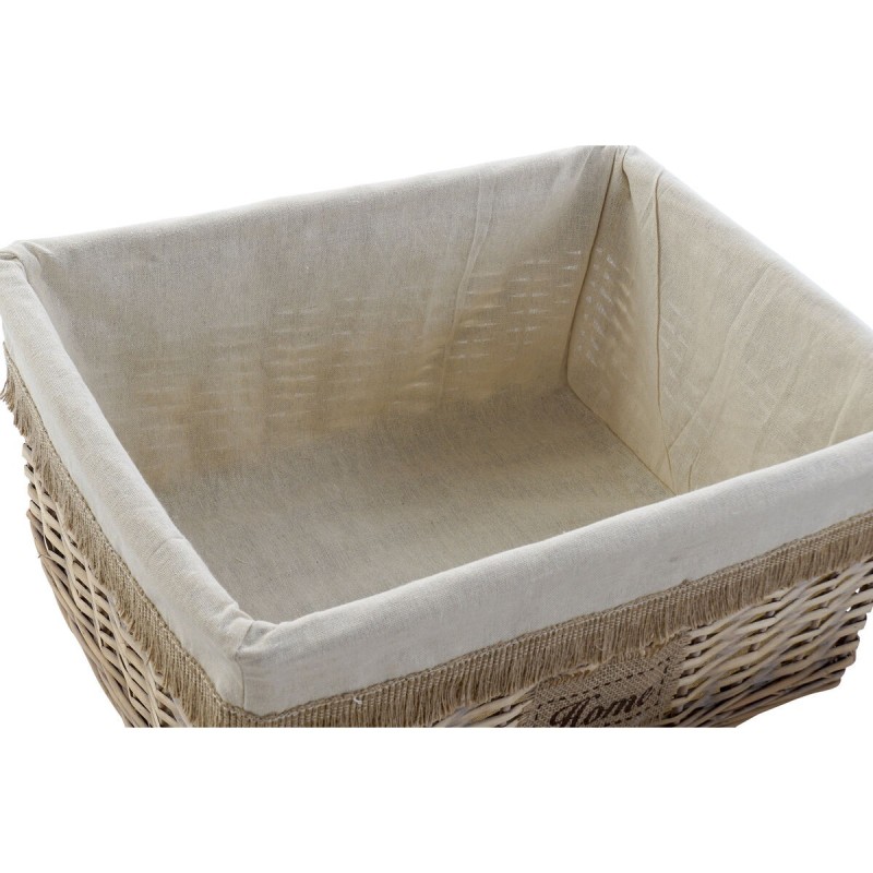 Set de basket Home ESPRIT Marron Naturel 48 x 40 x 22 cm (5 Pièces)