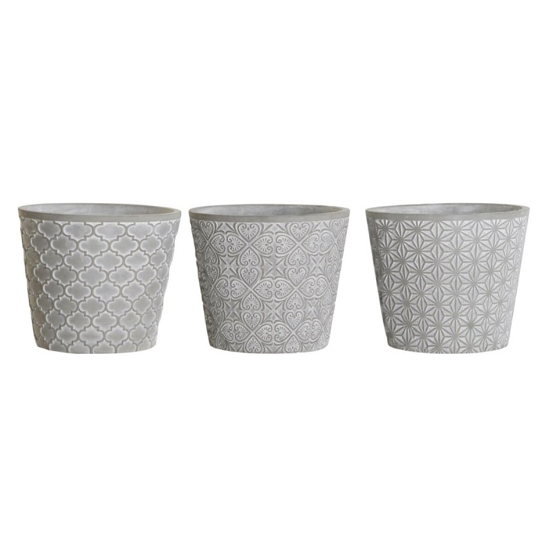 Cache-pot DKD Home Decor Gris Ciment 17 x 17 x 14