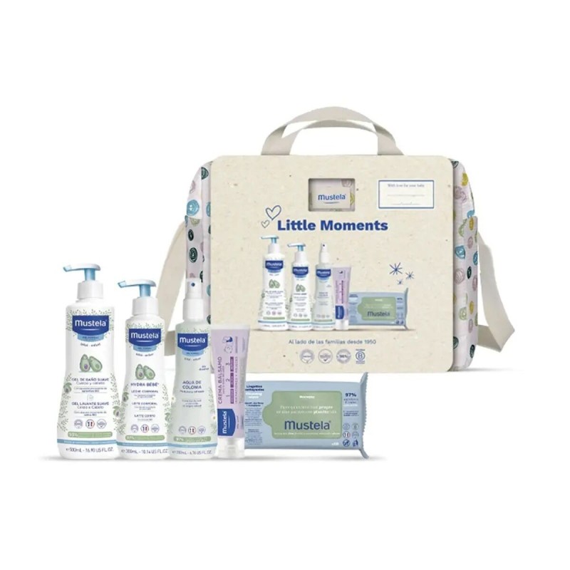 Nécessaire de Voyage Mustela Bolsa Paseo Little Moments Lunares Lote 6 Pièces