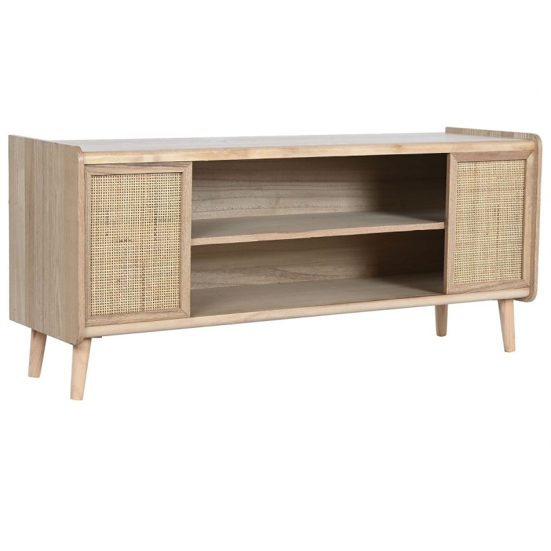 Meubles de télévision Home ESPRIT Naturel Rotin Bois de paulownia 120 x 35 x 54 cm