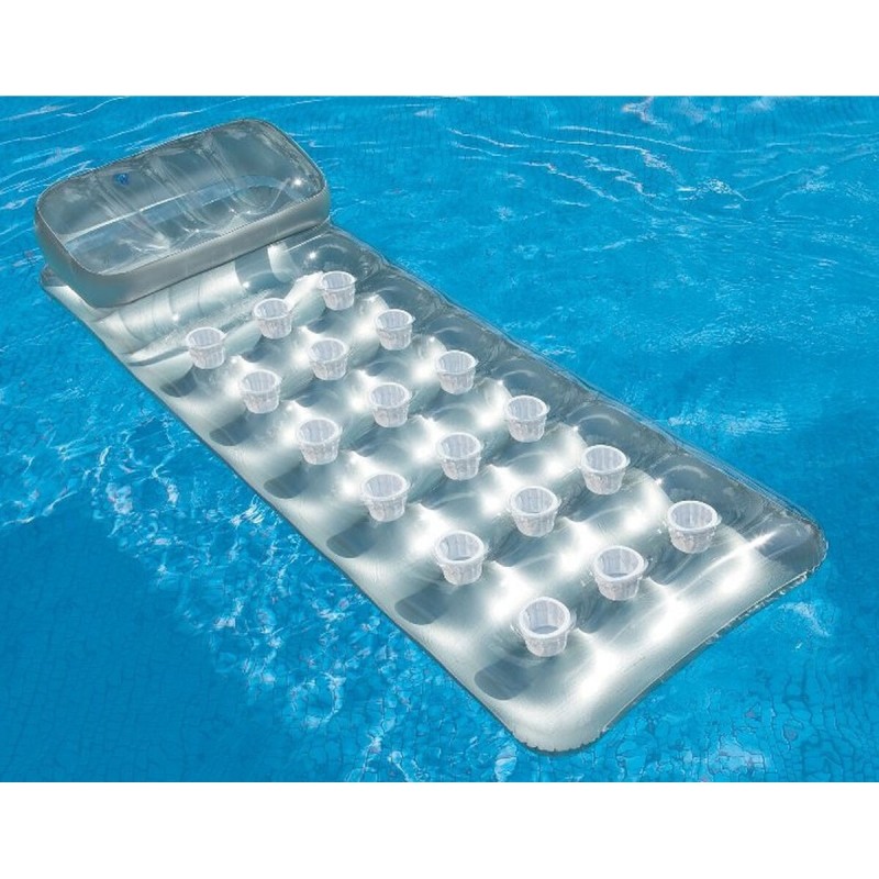 Matelas Gonflable Intex 18 Verres Argenté 188 x 30 x 71 cm