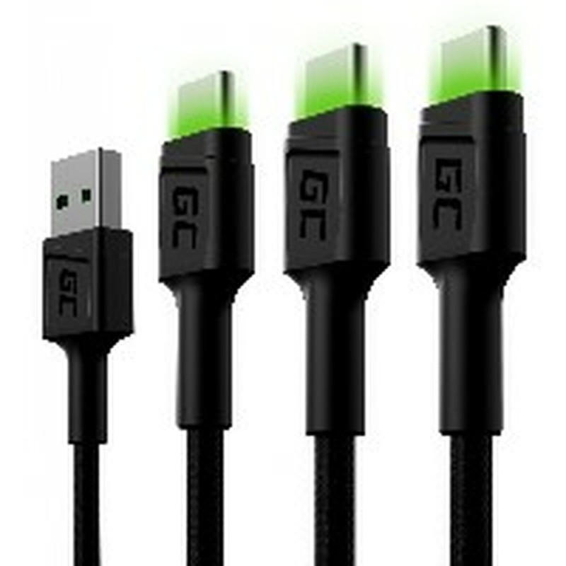 Câble USB Green Cell KABGCSET03 Noir 2 m