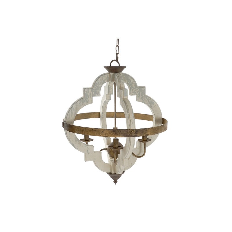 Suspension Home ESPRIT Blanc Bronze Fer Sapin 40 W 63 x 63 x 74 cm