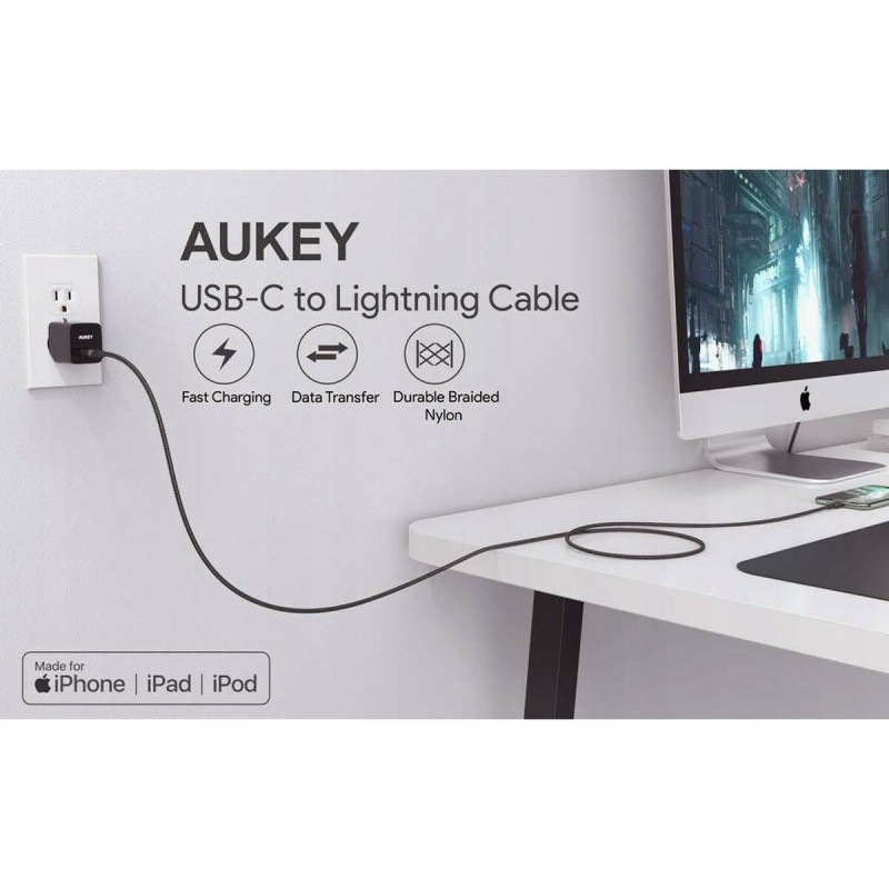 Câble Lightning Aukey CB-CL03 2 m