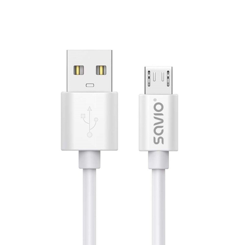 Câble USB vers micro USB Savio CL-167 Blanc 3 m