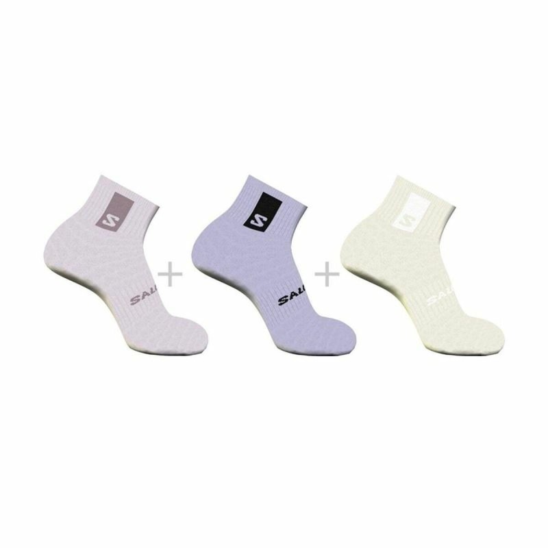 Chaussettes de Sport Salomon Everyday Ankle Blanc 3 Unités