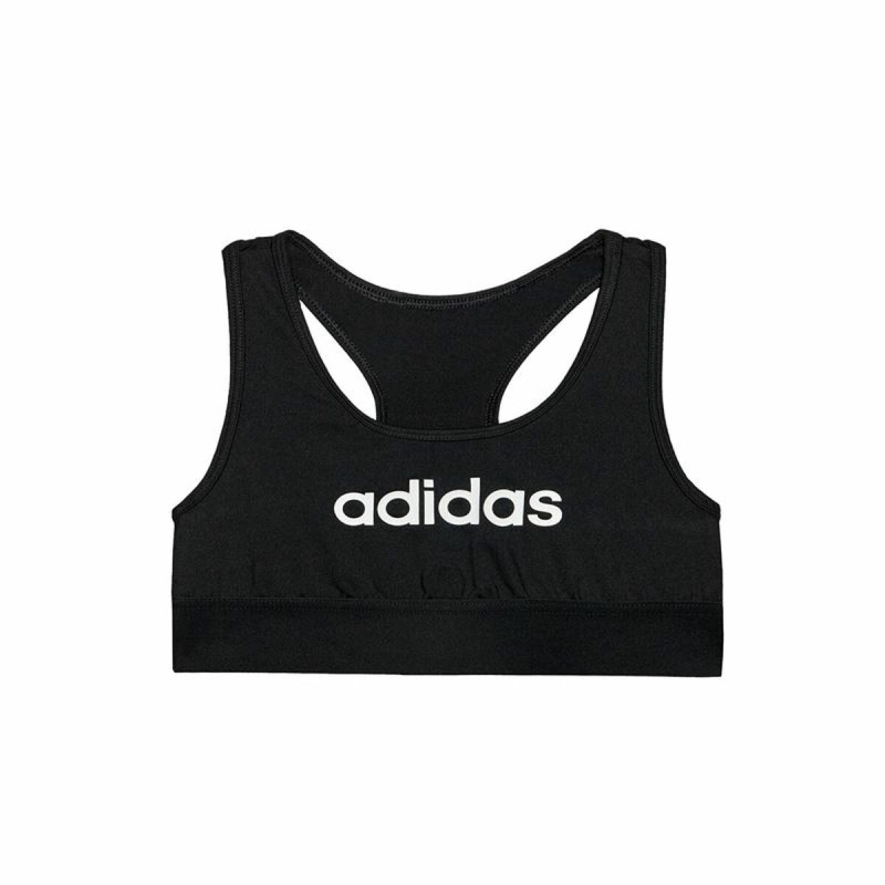 Soutien-gorge de Sport Adidas Sports Single Jersey Enfant Noir