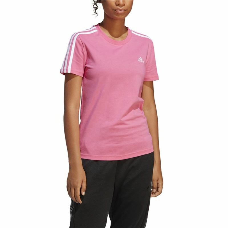 T-shirt à manches courtes femme Adidas 3 stripes Rose