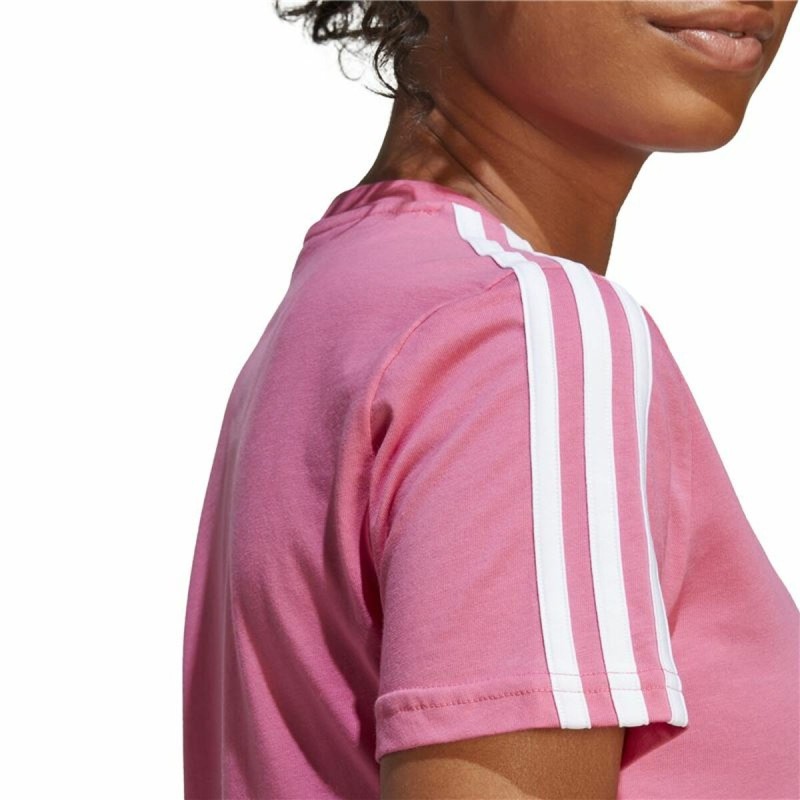 T-shirt à manches courtes femme Adidas 3 stripes Rose