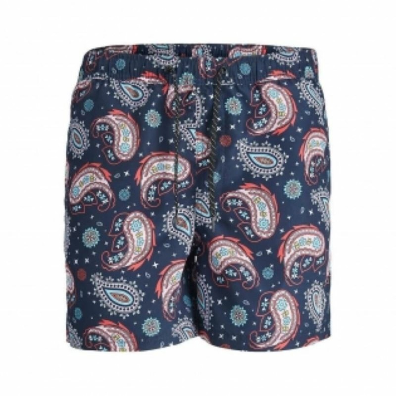 Maillot de bain homme Jack & Jones JPSTFIJI JJSWIM PAISLEY 12234512 Bleu