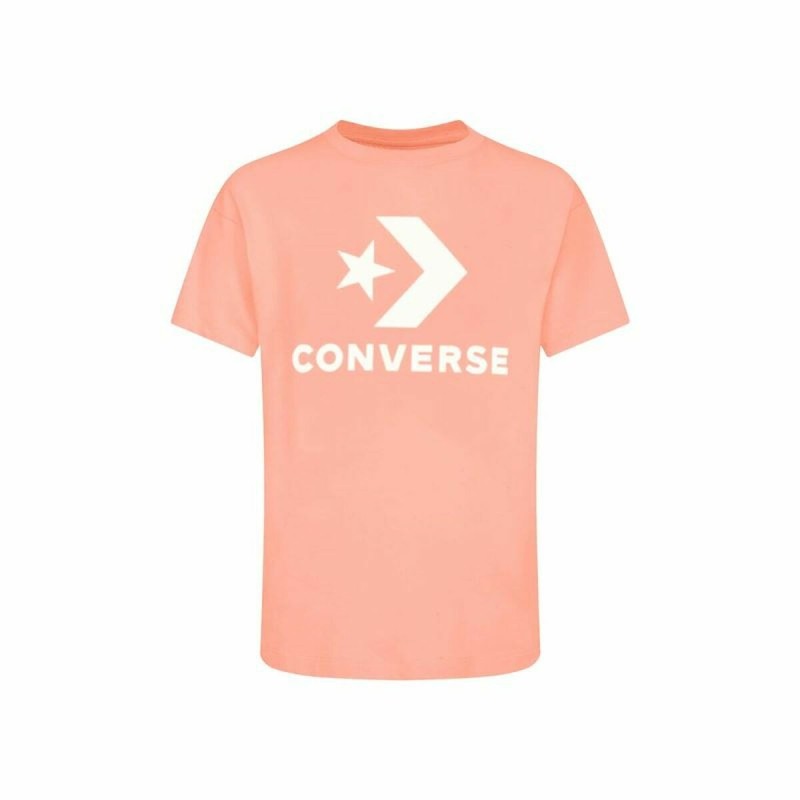 T-shirt à manches courtes unisex Converse Standard Fit Center Front Large Saumon