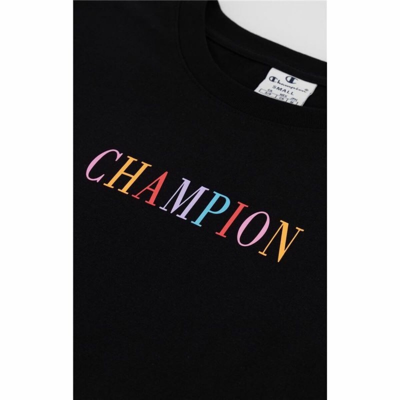 T-shirt à manches courtes femme Champion Crewneck Croptop Noir