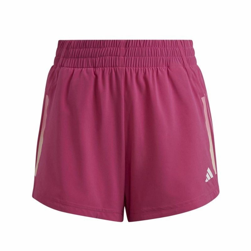 Short de Sport pour Enfants Adidas 3 Stripes Rose foncé