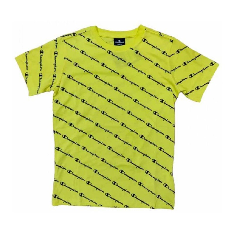 T shirt à manches courtes Enfant Champion Multilogo Jaune