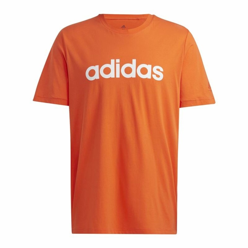 T-shirt à manches courtes homme Adidas  Essentials Embroidered Linear Orange