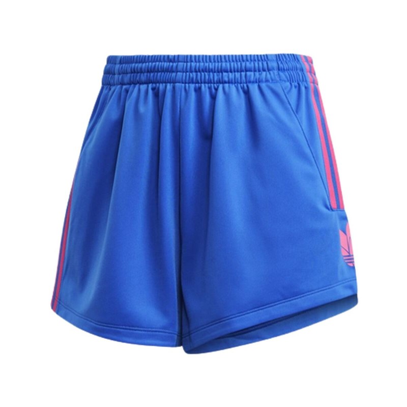 Short de Sport pour Femme Adidas Originals Adicolor 3D Trefoil Bleu