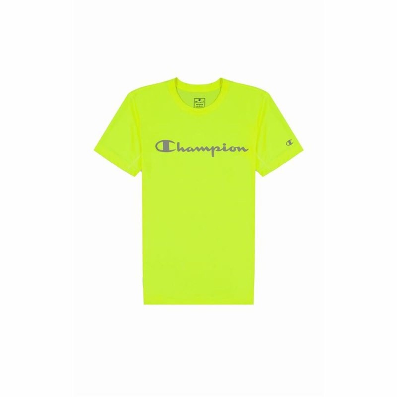 T-shirt à manches courtes homme Champion Crewneck Vert citron