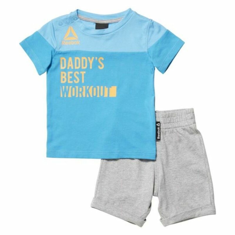 Ensemble de Sport pour Bébé Reebok G ES Inf SJ SS Gris Bleu