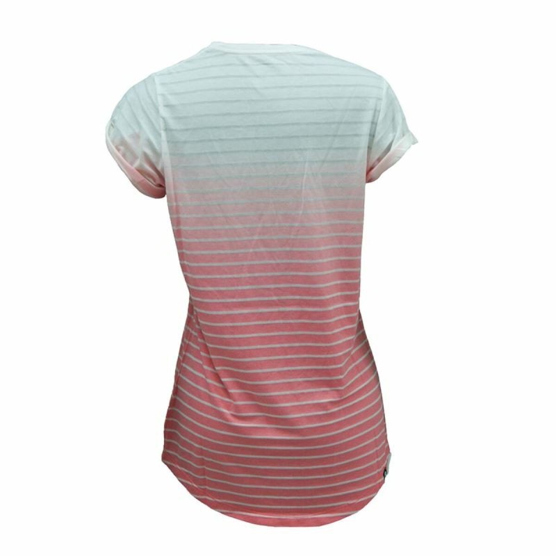 T-shirt à manches courtes femme Nike SS Dip Dye Burnout Rouge Blanc