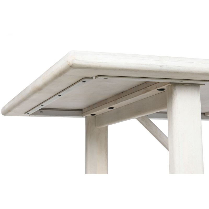 Table de Salle à Manger Home ESPRIT Blanc Bois de manguier 213,4 x 96,5 x 76,2 cm