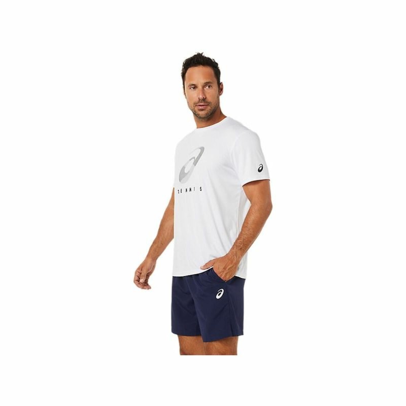 T-shirt à manches courtes homme Asics Court Spiral Tee Blanc