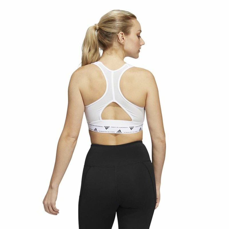 Soutien-gorge de Sport Adidas PowerReact Training Blanc