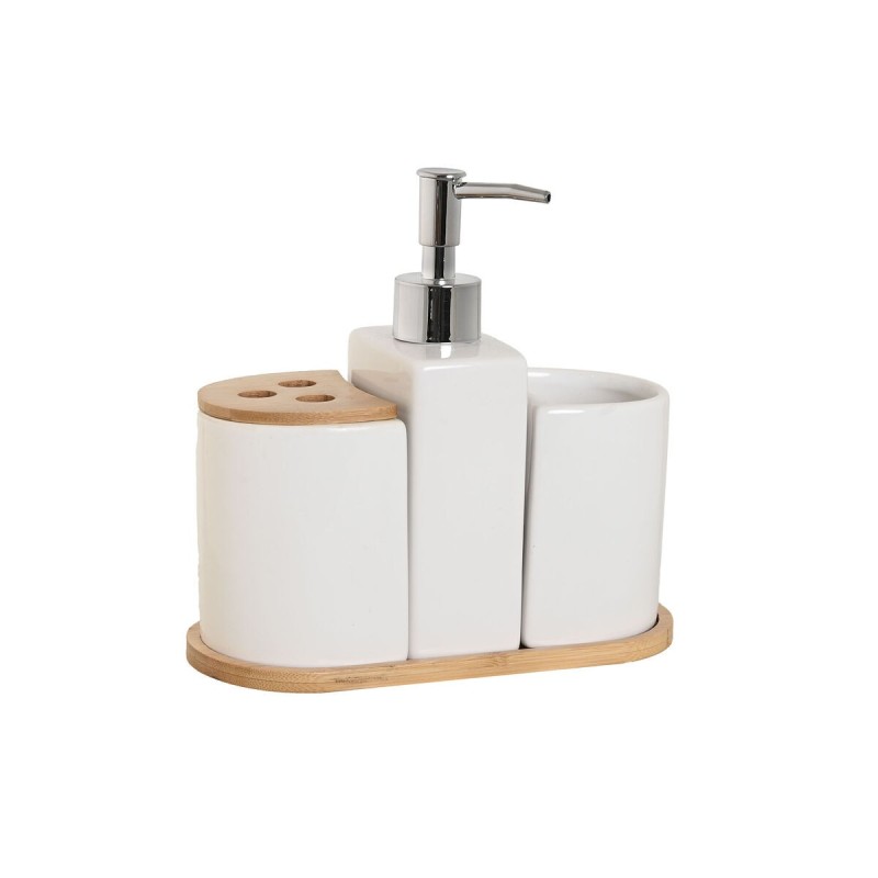 Ensemble de Bain Home ESPRIT Blanc Naturel Bambou Dolomite 19