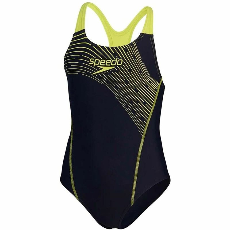 Maillot de Bain Fille Speedo Medley Logo Medalist Noir