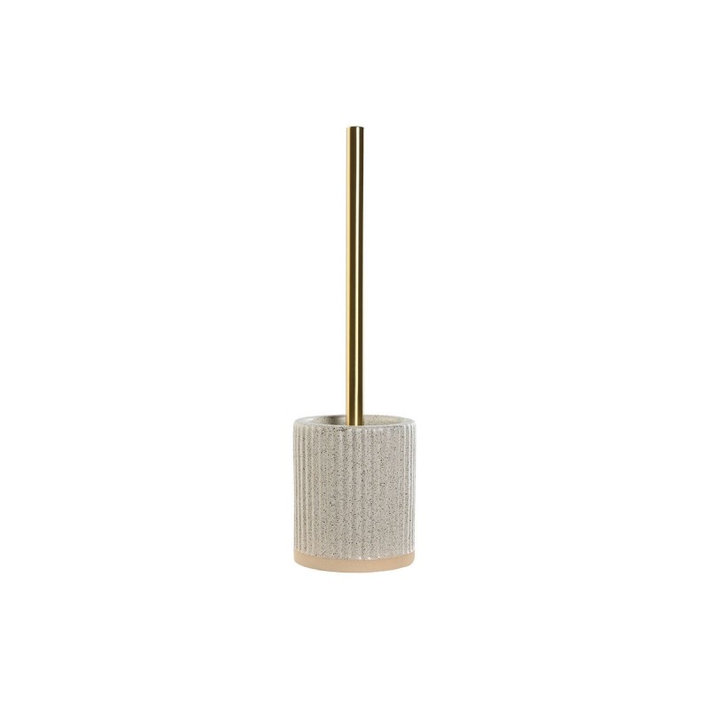 Brosse de salle de wc Home ESPRIT Beige Doré Grès 10