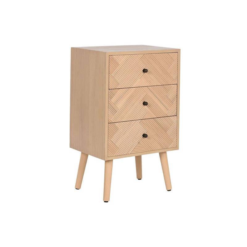 Table de Nuit Home ESPRIT Naturel Bois de paulownia Bois MDF 42 x 34 x 70 cm