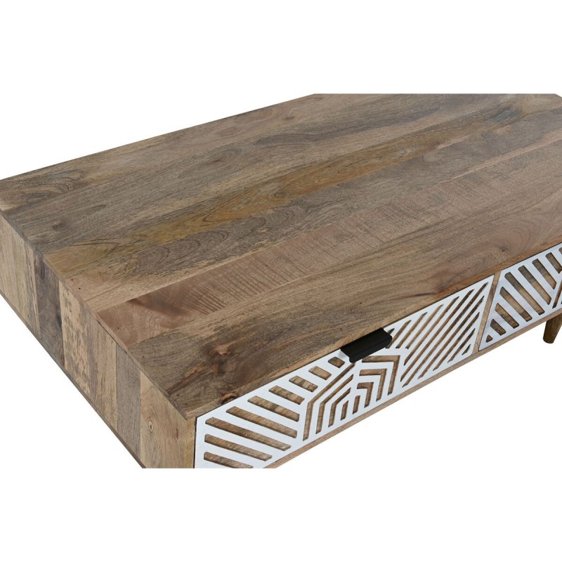 Table Basse Home ESPRIT Blanc Bois de manguier 115 x 60 x 40 cm