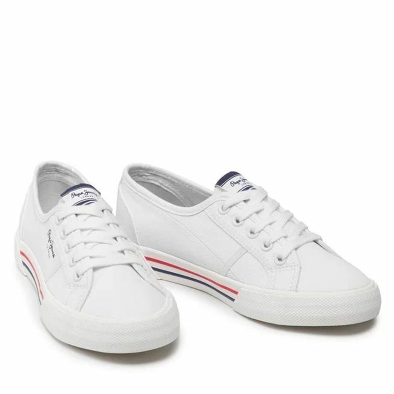 Chaussures de sport pour femme Pepe Jeans Brady Basic Blanc