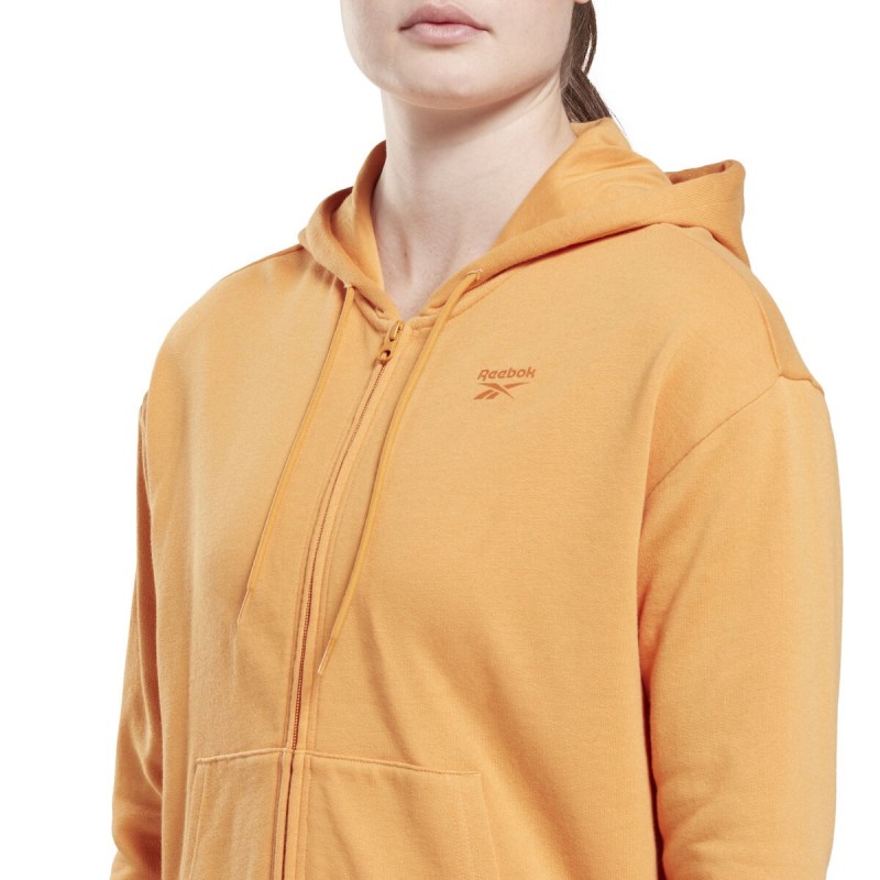 Sweat à capuche et fermeture éclair femme Reebok  RI SL FRENCH TERRY H54756  Orange