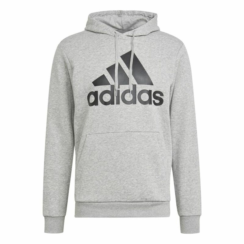 Sweat à capuche homme Adidas  Essentials Fleece Big Logo Gris